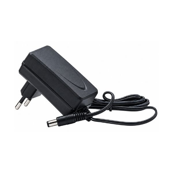 12v 1a dc power supply adapter barrel jack plug front view
