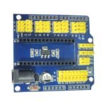 nano shield layout showing labeled GPIO pins, power rails, and connector headers