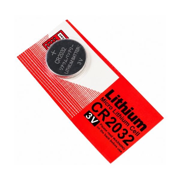 CR2032 3V 225mAh Lithium Coin Cell Battery front view