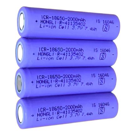 Hongli 3.7V 2000 mAh Lithium Ion 18650 Rechargeable Battery / 28 Grams