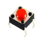 Push Button 4-Pin Tactile Micro Switch 6x6x5mm Red (Pack of 5)