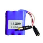 11.1V 2200MAH Lithium-ION Rechargeable Battery Pack with DC Jack Male & Female with DC jack connectors.