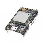 ai thinker a9g board back view showing PCB layout solder pads and module component placement