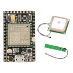 AI Thinker A9G GSM/GPRS+GPS/BDS Development Board front view showing SIM slot antenna pads and UART pins