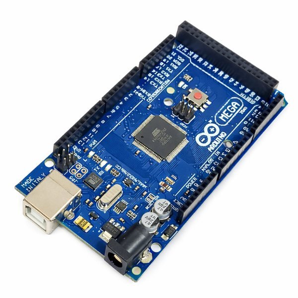 Arduino MEGA R3 ATmega2560-16AU board with USB port, power jack, and extended pin headers