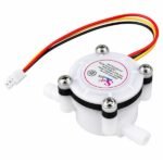 1/8 Inch Water Flow Sensor YF-S401 with hall effect paddle wheel housing and three-wire cable