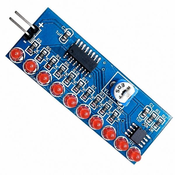 NE555 + CD4017 Water Flowing Light LED Module DIY Kit with circular LED layout and control circuit board
