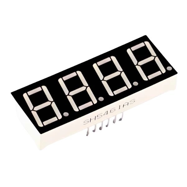 4 Digit 7 Segment 0.56 Inch Red LED Display Module – Common Cathode