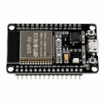 ESP32 30 pin board WROOM 32 module breadboard layout top view