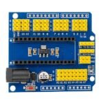 Nano 328P expansion board 14 servo pins 3.3V 5V layout top view