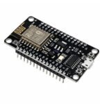 Back side of nodemcu esp8266 wifi module showing PCB traces and chip layout