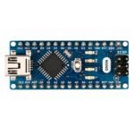 Original Arduino Nano Development Board blue PCB front view