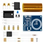 Tesla coil circuit board showing transistors, resistors, and wiring connections for wireless power transmission
