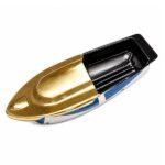 Tin Pop pop putt putt phat phat Boat steam boat with metal body, chimney, and water pipes