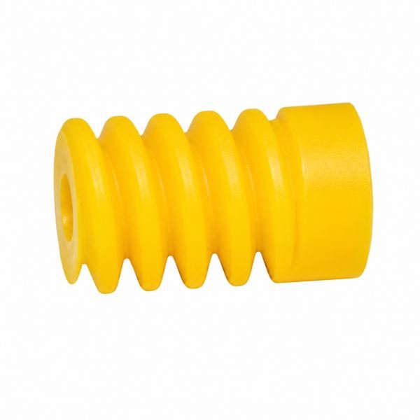 Plastic Worm Gear 18mm Dia 30mm Length 6mm ID Yellow