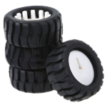 3PI Car wheel Tyre 44mm N20 DC Gear Motor Wheel (1 Pair 2 tyres)