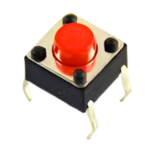Push Button 4-Pin Tactile Micro Switch ( 6x6x5mm) Red (Pack of 50)