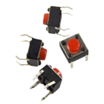 Push Button 4-Pin Tactile Micro Switch ( 6x6x5mm) Red (Pack of 50)