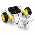 2WD DIY Robot Car Chassis Kit assembled acrylic front view