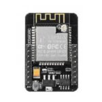 OV2640 Camera Module close-up mounted on esp32 cam board showing lens and connector