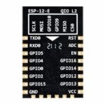 ESP 12E module UART GPIO PWM I2C interface pads close up view