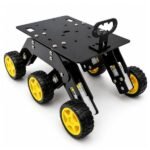 6 wheel chassis dual shaft BO motor 200 RPM mount close up
