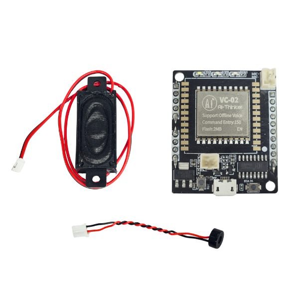 Ai-Thinker VC-02 Voice Recognition Control Module showing microphone and PCB layout front view