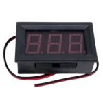 DC digital voltmeter close up showing 0.56 inch red LED digit segments and panel mount bezel