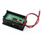 0.56 inch voltmeter showing two-wire connection leads and compact module body back view