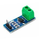 ACS712 current sensor datasheet compatible module close up showing ACS712 Hall effect chip