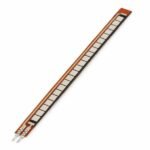 4.5 Inch Flex Sensor front view showing 12cm carbon resistive strip with solder tab contacts at end