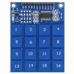 TTP229 16 key capacitive keypad back view showing PCB traces TTP229 IC and serial pin labels