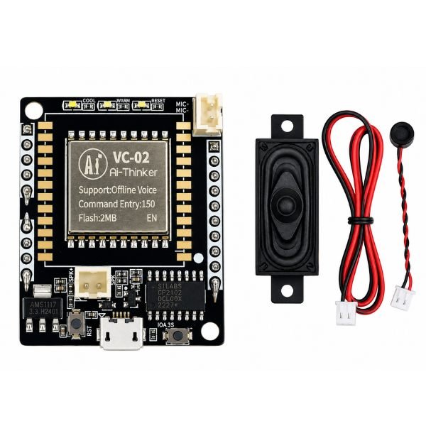 Ai-Thinker VC-02 Voice Recognition Control Module showing microphone and PCB layout front view