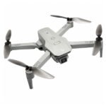 Drone body with propellers and landing legs extended highlighting drone parts structure