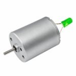 DC Dynamo Motor with Soldered LED DIY Generator front view