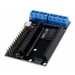 Back side of L293D Motor Driver Board for ESP8266 NodeMCU showing PCB traces and connections
