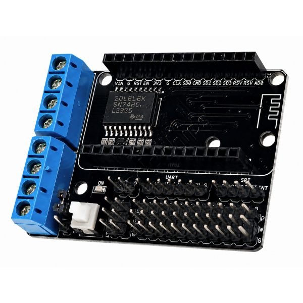 L293D Motor Driver Board for ESP8266 NodeMCU pin layout and connector alignment