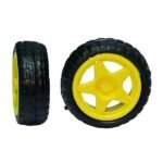 Robot Wheel 65mm for BO Gear Motor – durable yellow wheel