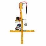 DIY Earthquake Alarm Kit with circuit board, buzzer, battery, and hanging sensor rod mounted on base