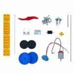 Electric motor and propeller setup on aeroplane kit showing wiring and battery holder — electronics projects detail