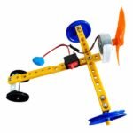 DIY Motorized Toy Aeroplane Kit with propeller, motor, and wings assembled on lightweight frame