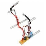 STEM Learning Kit fire alarm components including PCB, buzzer, sensor, and electronic parts arranged for assembly