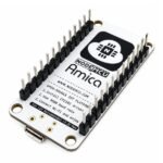 Back side of Nodemcu8266 Amica board showing PCB traces and layout