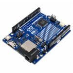 Arduino Uno R4 (एक) Minima WiFi Development Board with USB port, headers, and onboard components