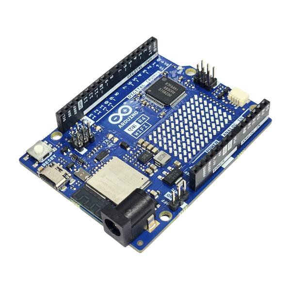 Arduino Uno R4 (एक) Minima WiFi Development Board with USB port, headers, and onboard components
