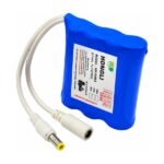 12V 1800mAh rechargeable lithium-ion battery pack side view