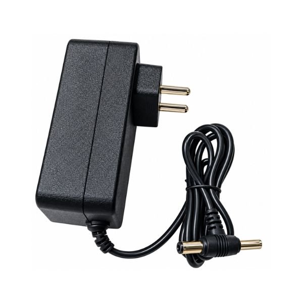 12V 2A power supply adapter double pin front view