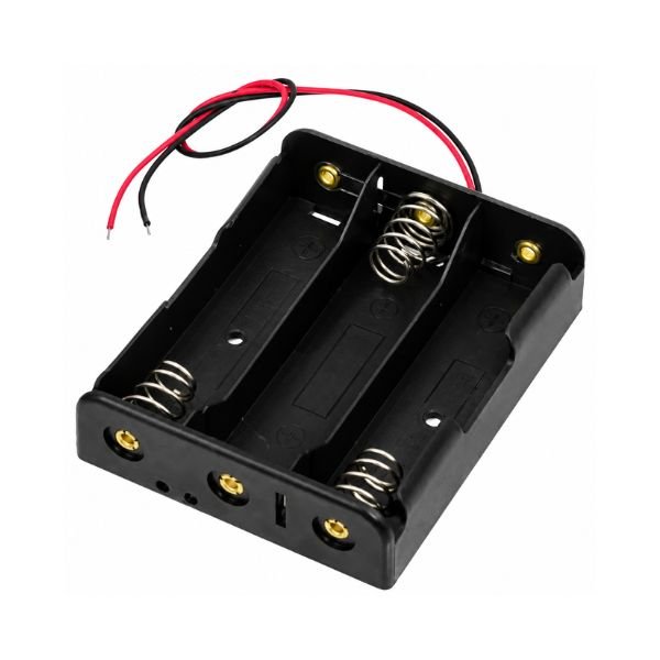 3 slot AA battery holder case front view