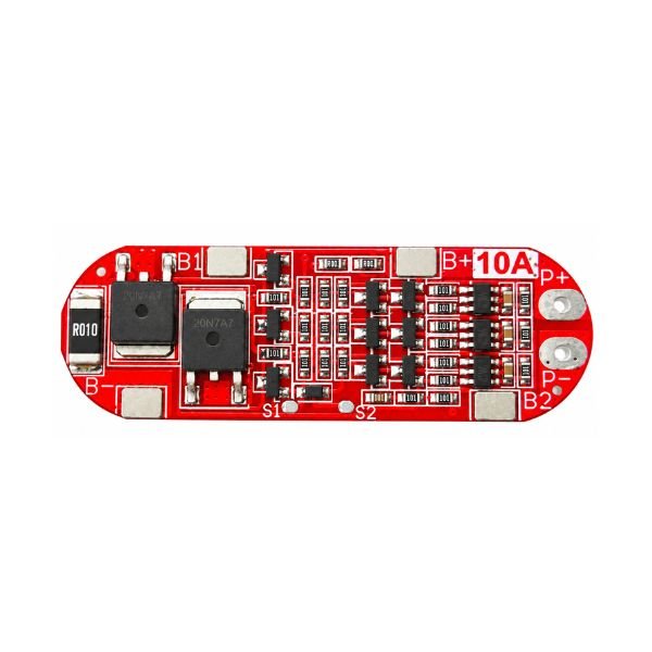 3s 10a bms 18650 lithium battery protection board front view