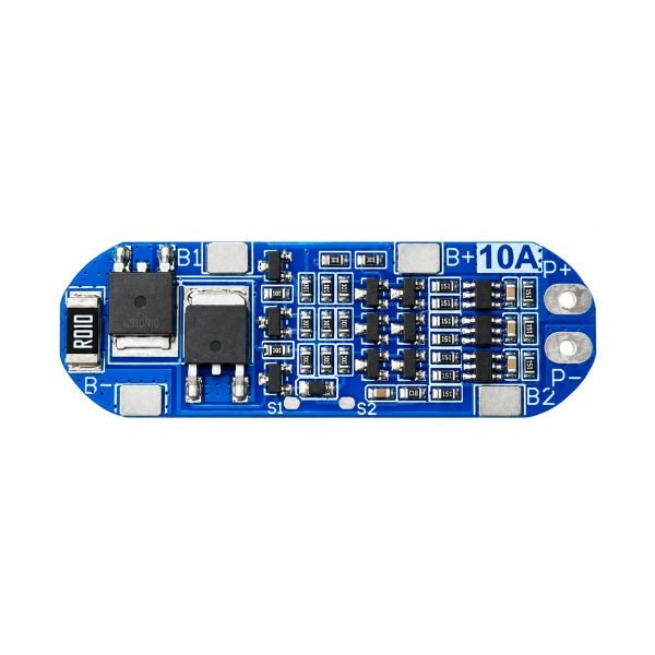 3s 10a bms protection board for 18650 li-ion battery front view
